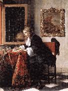 METSU, Gabriel Man Writing a Letter gsg oil on canvas